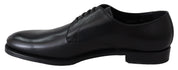 Dolce & Gabbana Black Leather Derby Shoes