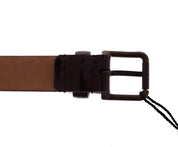 Purple Leather Logo Cintura Gürtel Belt