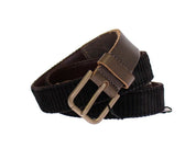 Brown Leather Logo Cintura Gürtel Belt