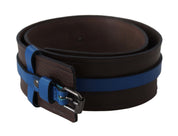 Brown Thin Blue Line Leather Buckle Belt