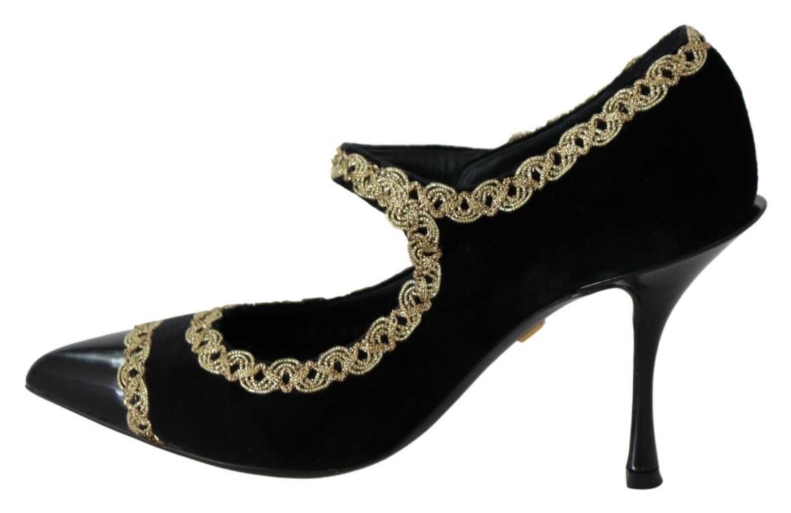 Dolce & Gabbana Black Velvet Mary Jane Pumps
