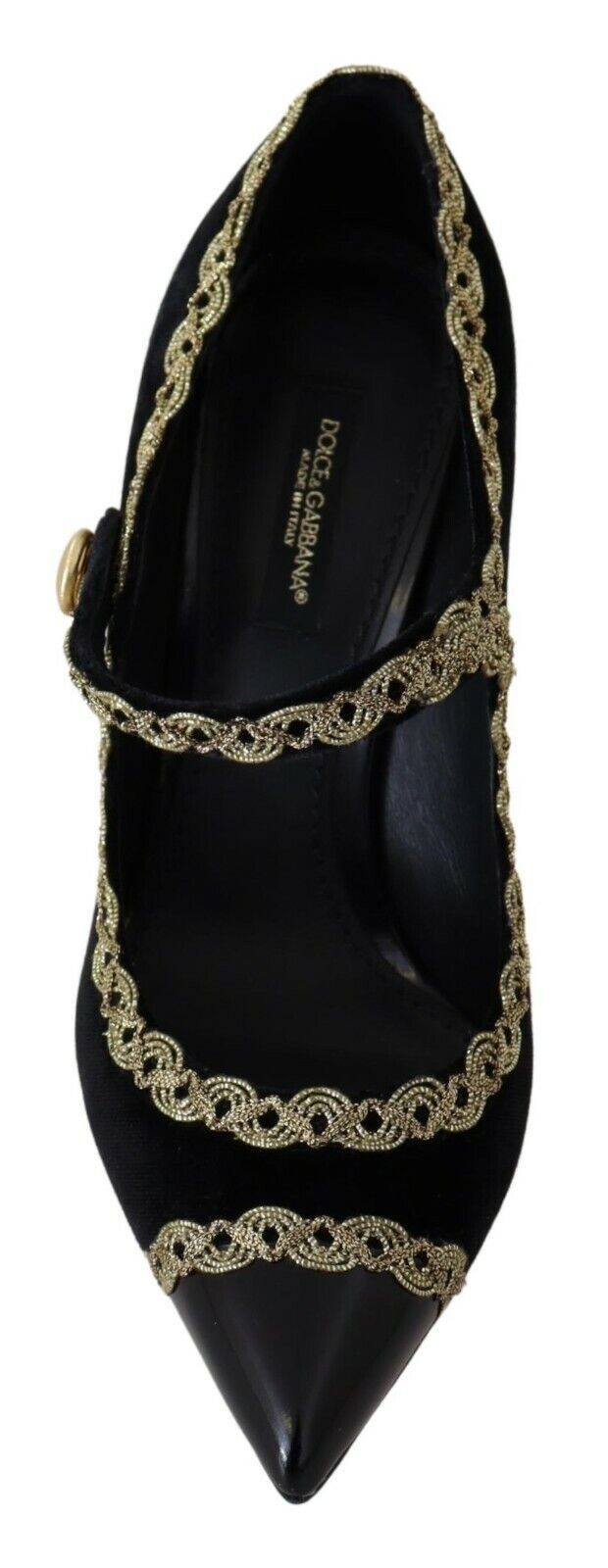 Dolce & Gabbana Black Velvet Mary Jane Pumps