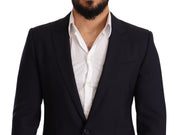 Navy Blue Wool Slim Fit MARTINI Blazer