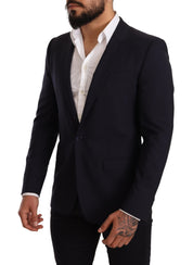 Navy Blue Wool Slim Fit MARTINI Blazer