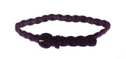 Purple Cotton Gold Logo Waist Belt