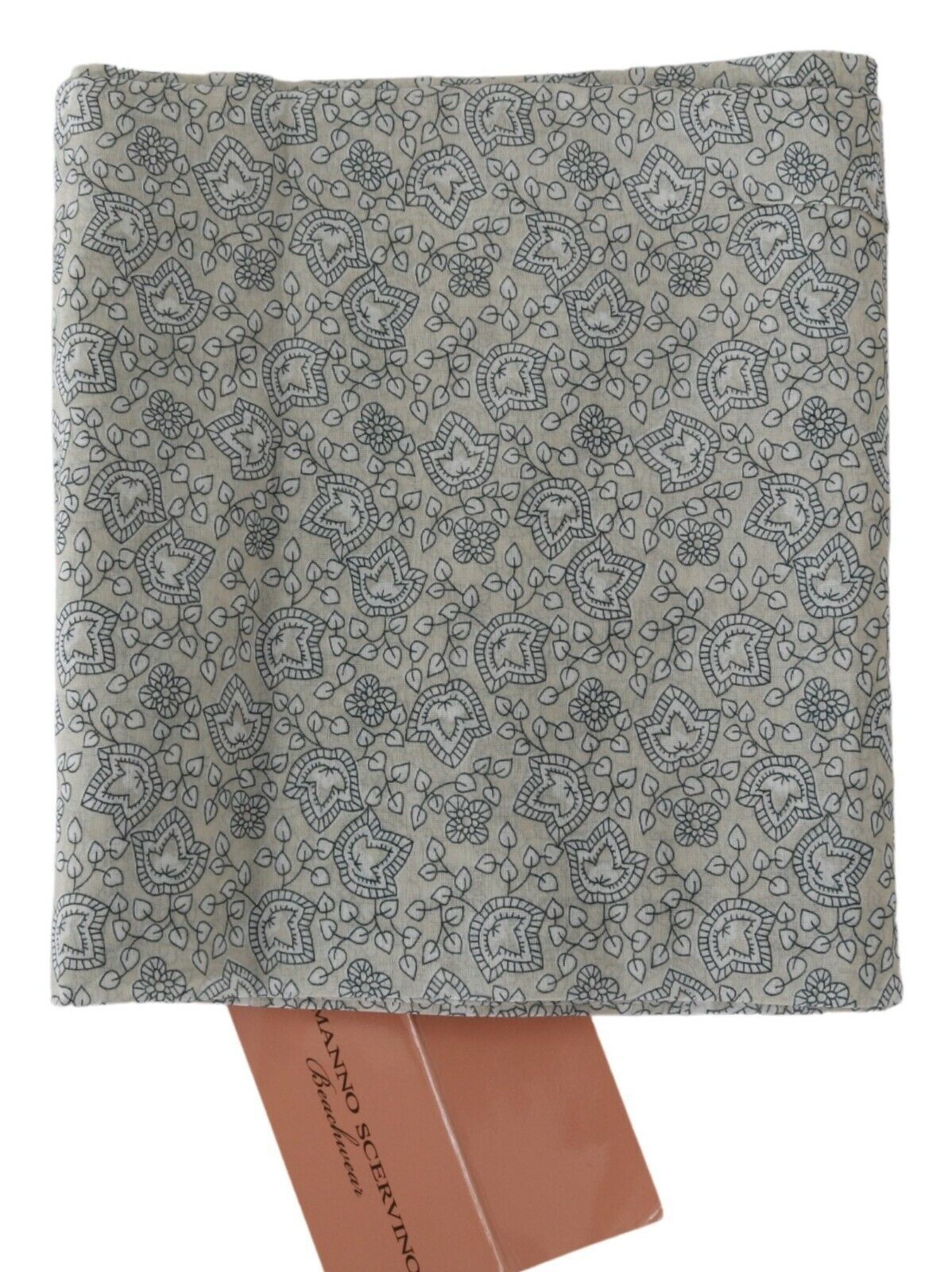 Beige-blå midjeband till strandklänning