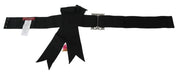 Black Pink Flower Brooch Crystals Cotton Belt
