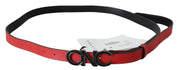 Red Reversible Leather Logo Belt