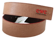 White Leather Logo Fashion Waist Belt