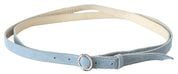 Blue Skinny Leather Fashion Waist Belt