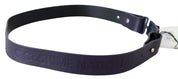 Black Leather Normal Logo Buckle Waist Belt