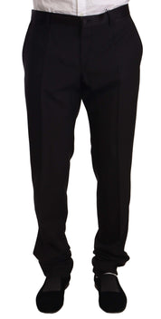 Black Wool Formal Tuxedo Trouser Pants