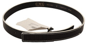 Black White Leather Fashion Waist  Belt