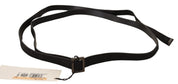 Black Leather Metal Buckle Waist Belt
