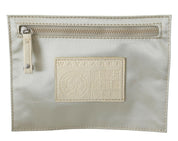 White Zippered Coin Holder Wallet