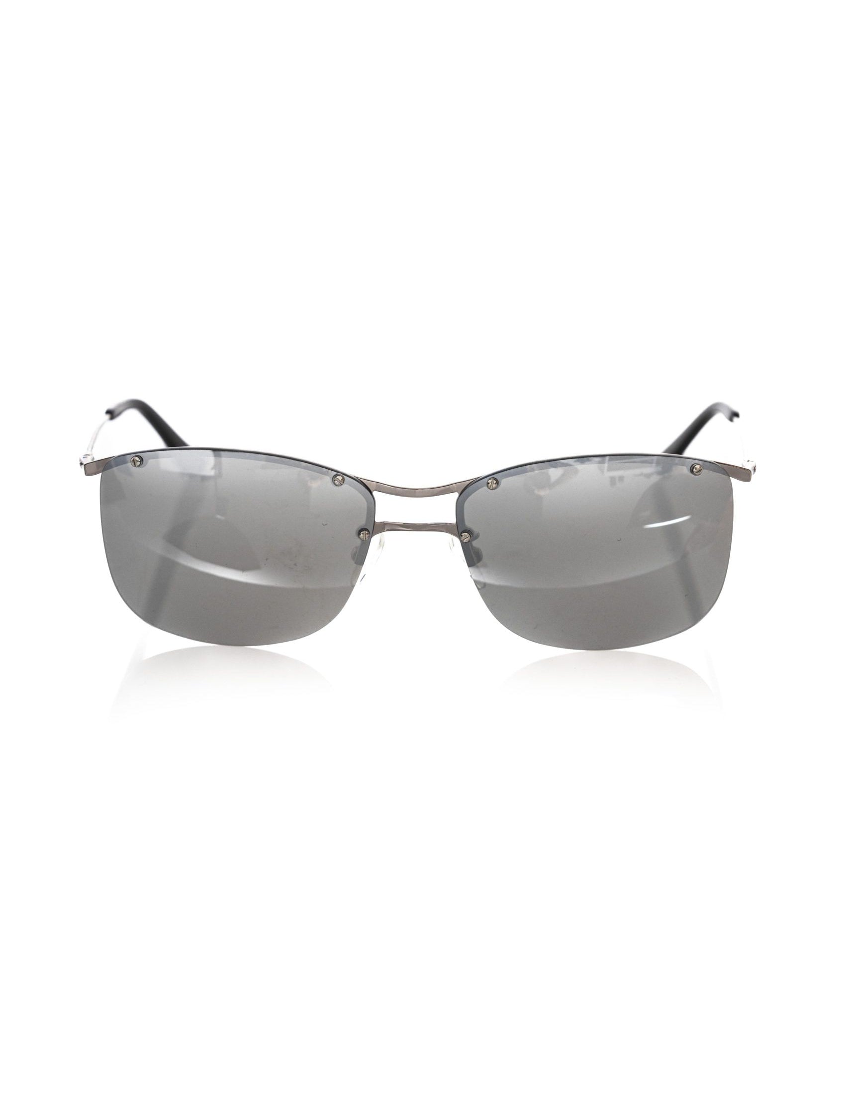 Frankie Morello Silver Metallic Fibre Sunglass