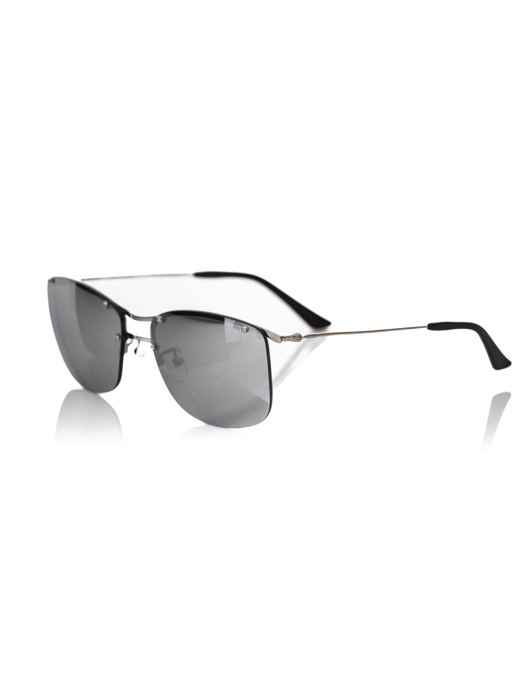 Frankie Morello Silver Metallic Fibre Sunglass