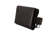 Black Leather Trifold Purse Belt Multi Kit Wallet