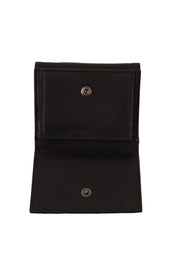 Black Leather Trifold Purse Belt Multi Kit Wallet