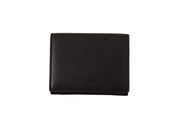 Black Leather Trifold Purse Belt Strap Multi Kit Wallet