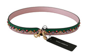 Dolce & Gabbana Pink Leather Shoulder Strap