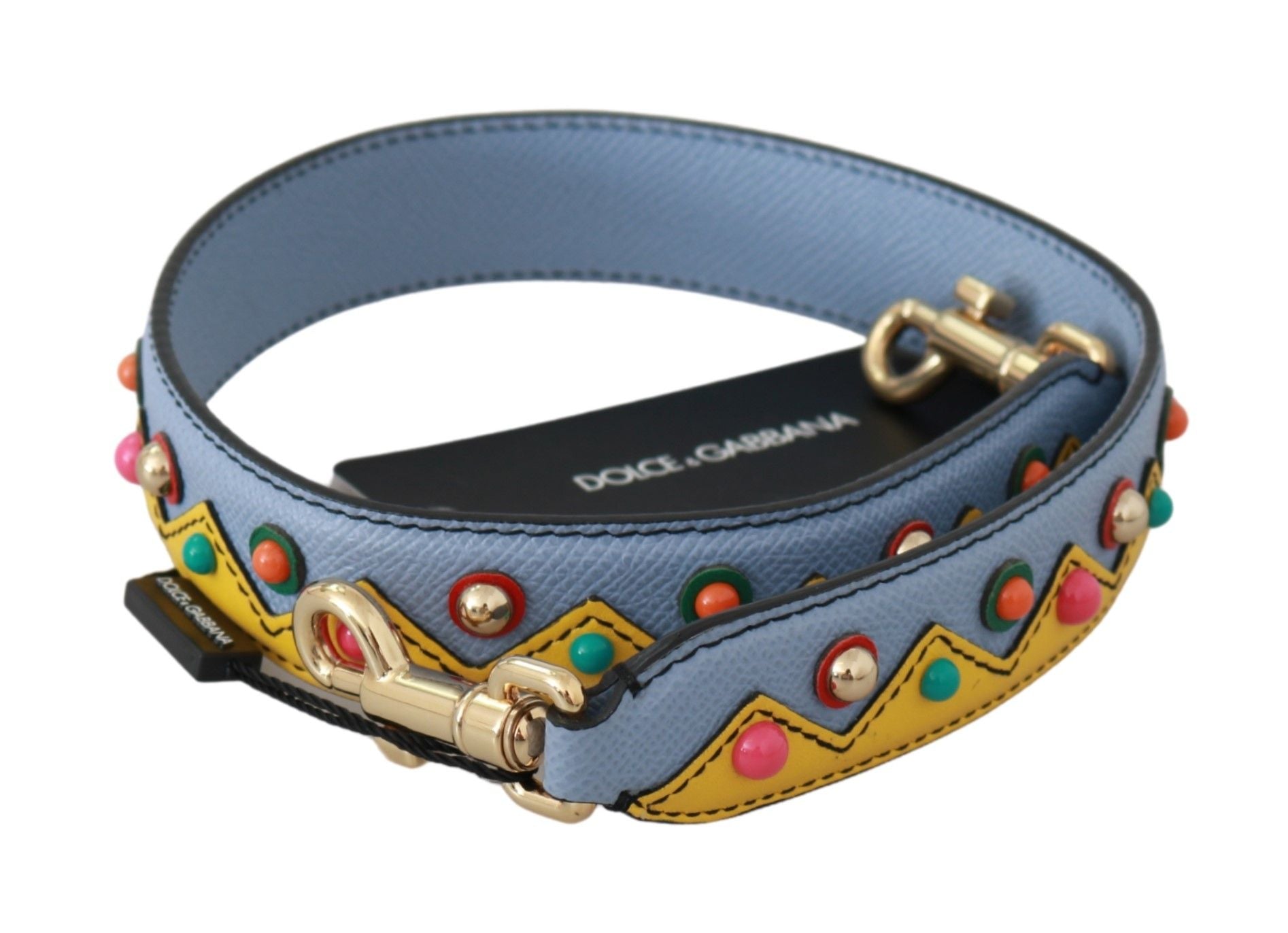 Dolce & Gabbana Blue Leather Shoulder Strap