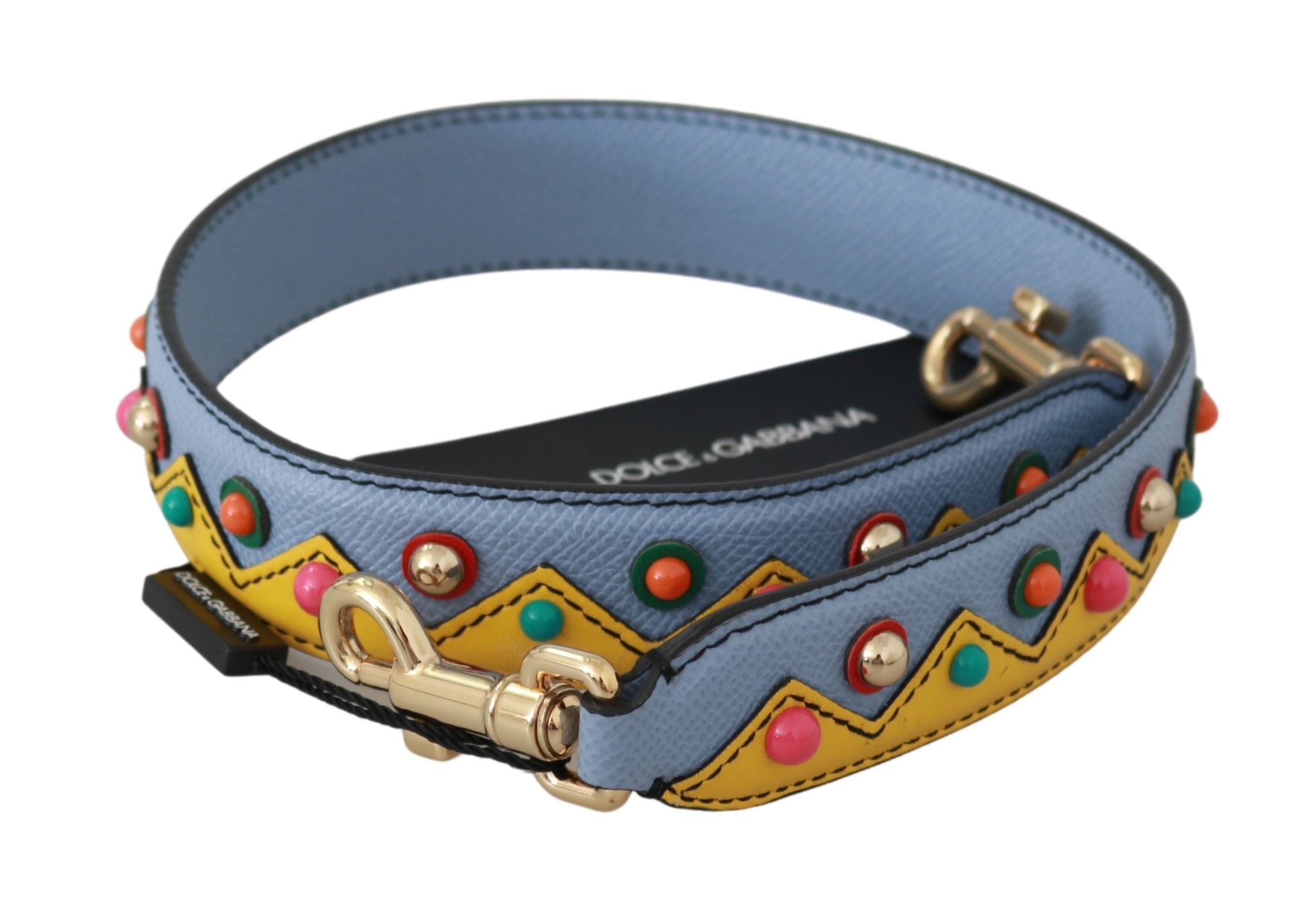 Dolce & Gabbana Blue Leather Shoulder Strap