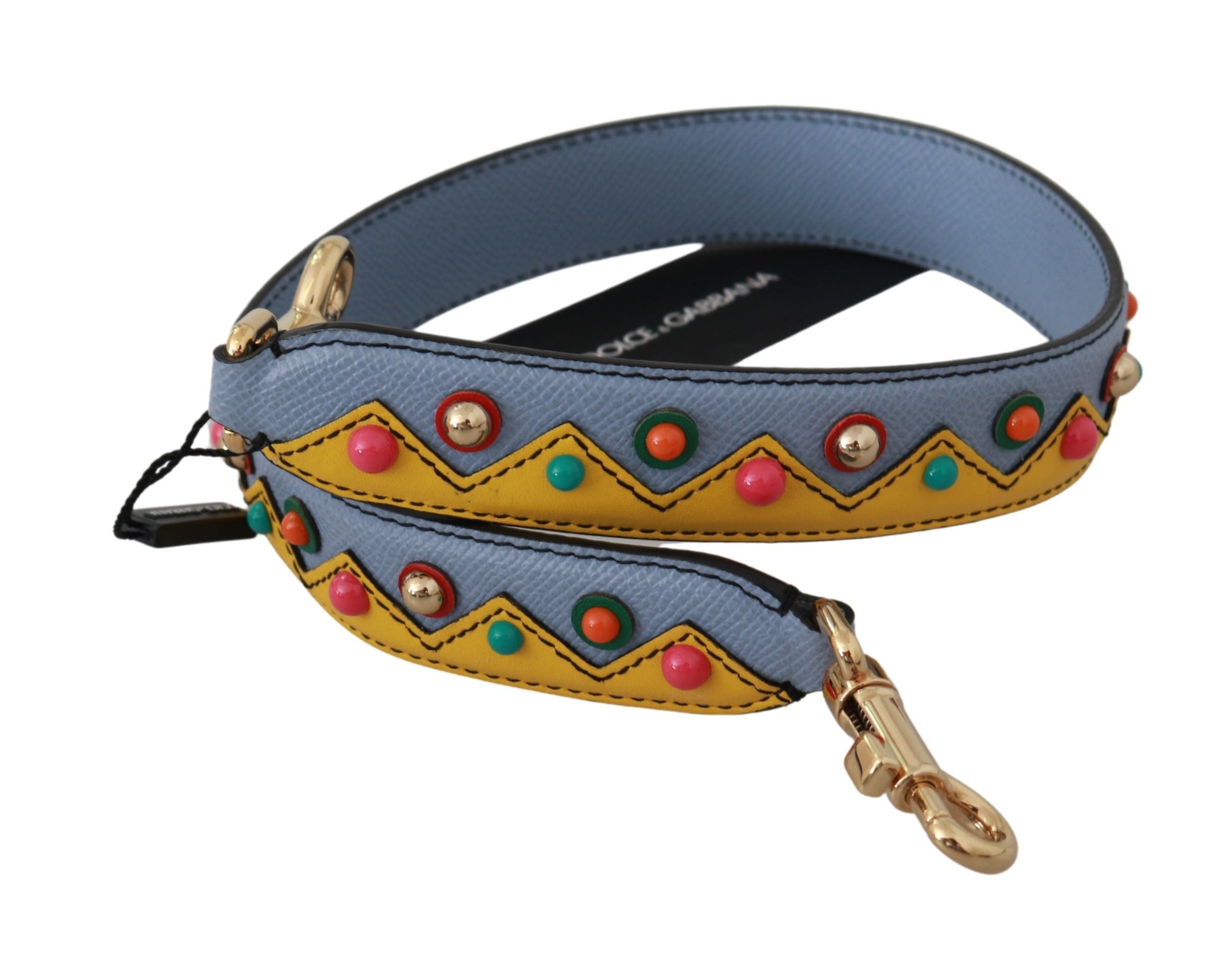 Dolce & Gabbana Blue Leather Shoulder Strap