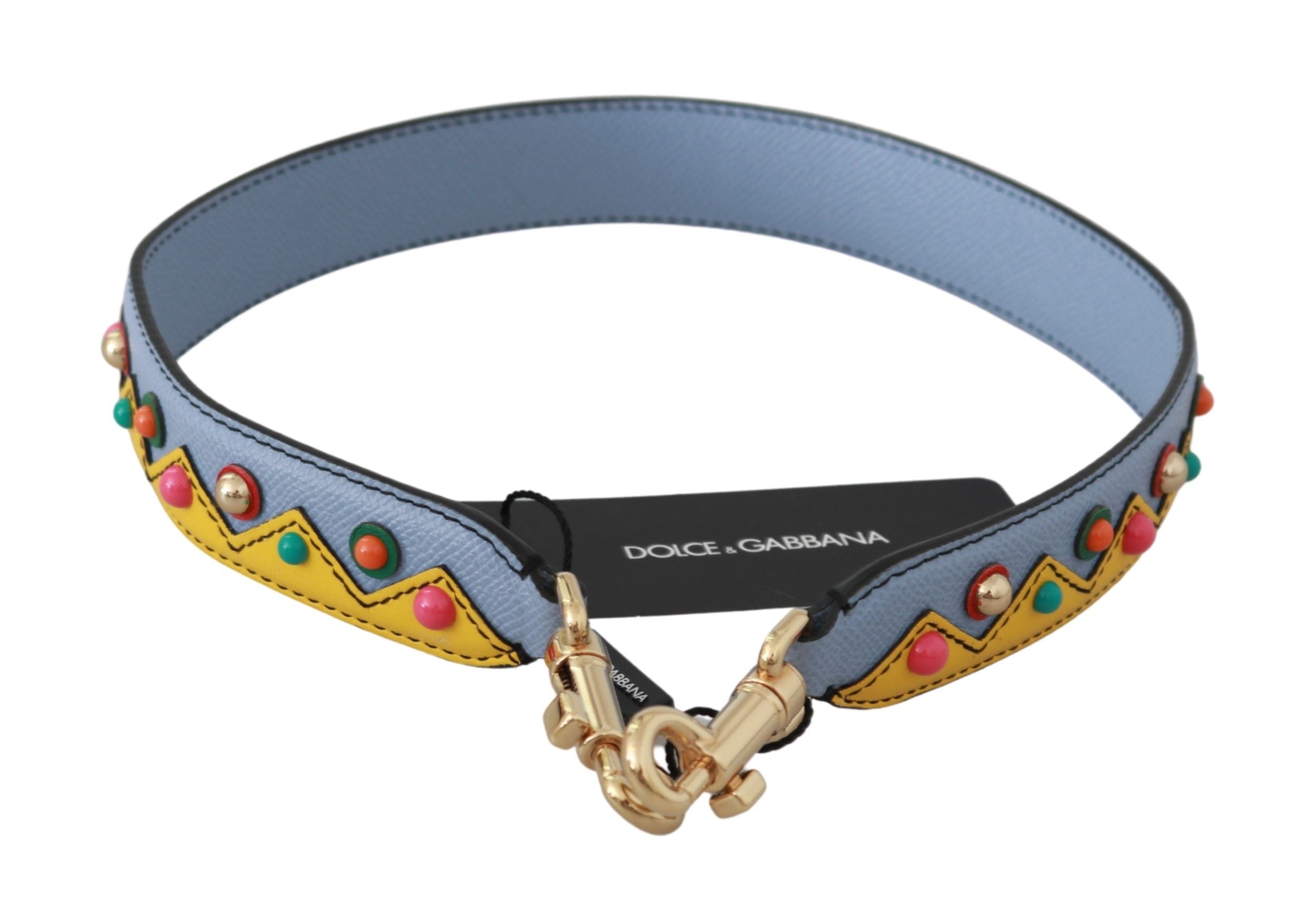 Dolce & Gabbana Blue Leather Shoulder Strap