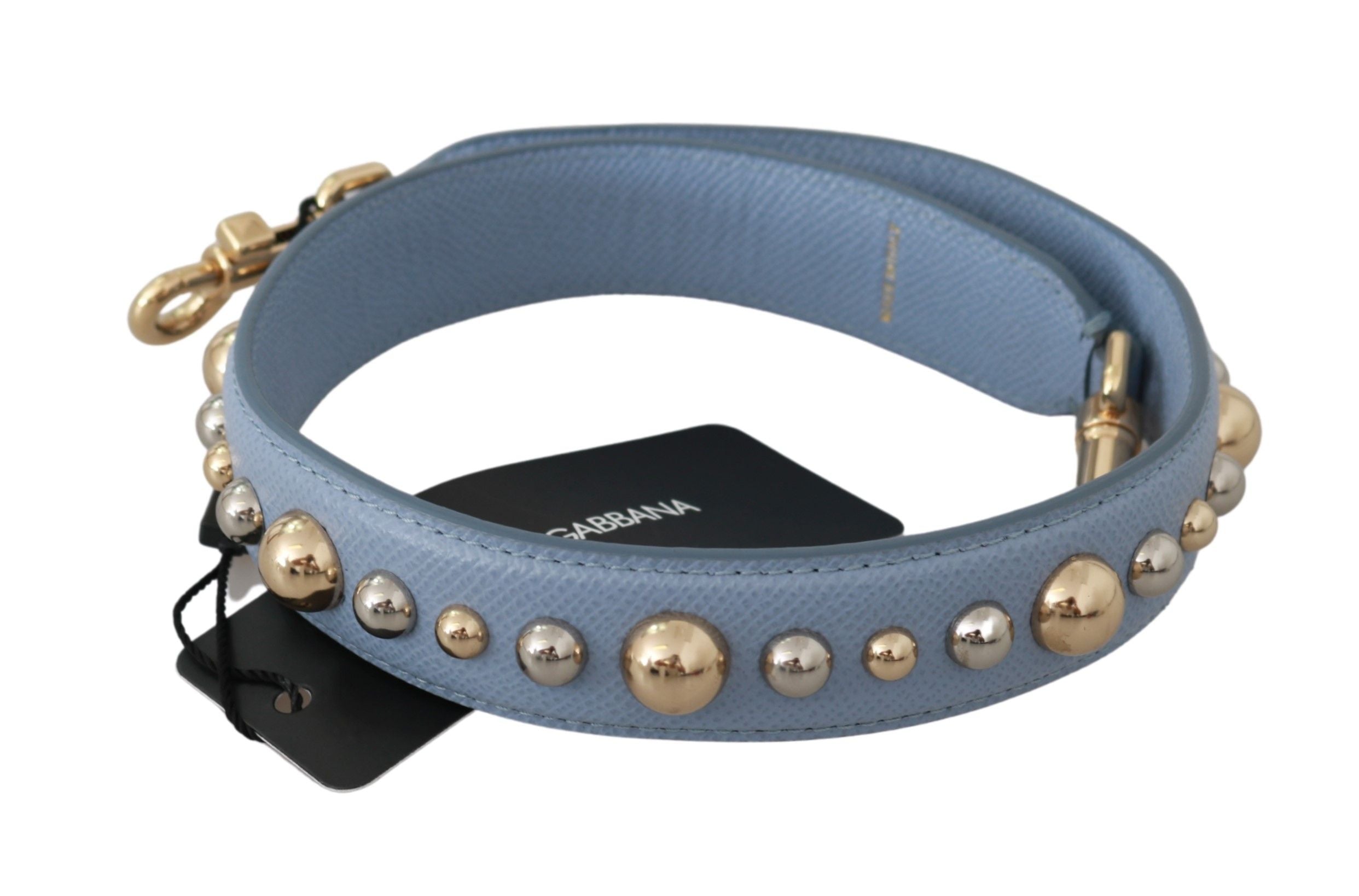 Dolce & Gabbana Blue Leather Shoulder Strap