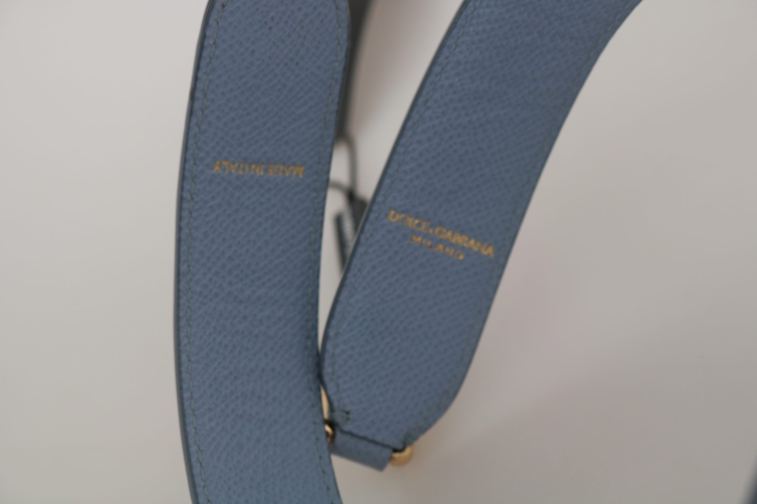 Dolce & Gabbana Blue Leather Shoulder Strap