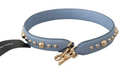 Dolce & Gabbana Blue Leather Shoulder Strap