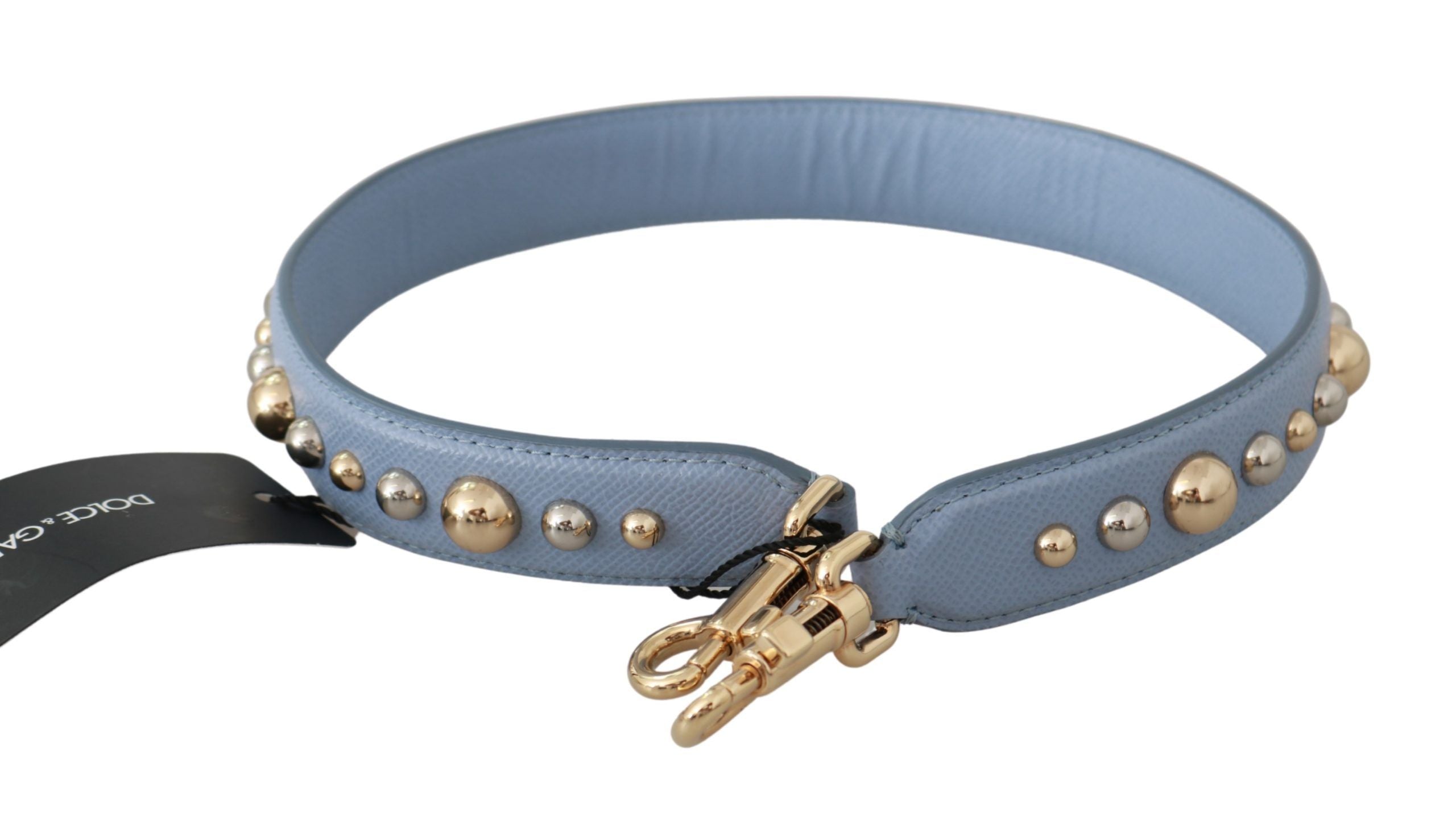 Dolce & Gabbana Blue Leather Shoulder Strap