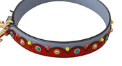 Dolce & Gabbana Blue Leather Shoulder Strap