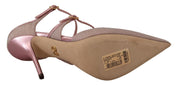 Pink Glittered Strappy Sandals Mary Jane Shoes