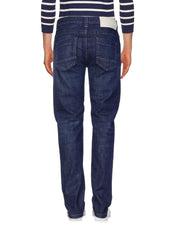 Dark Blue Cotton Men Jeans