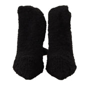 Black Stretch Socks Knee High Booties Shoes