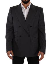 Gray Double Breasted 2 Piece SICILIA Blazer