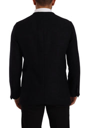 Gray Alpaca Button Down Men Coat Jacket