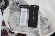 White Floral Lace Full Length Gown Dress