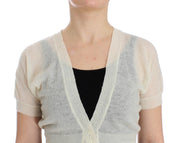 White Wool Cardigan Sweater