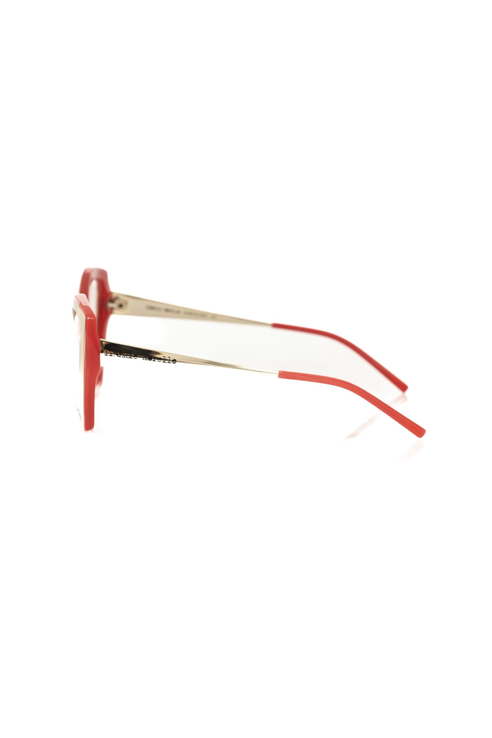 Röd acetatglasögonbåge för damer