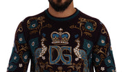 Bordeaux Cashmere DG Crown Embroidered Sweater