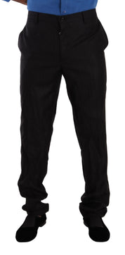 Gray Wool Silk Dress Trouser Dress Pants