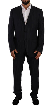Gray Polyester Single Breasted Formal Suit