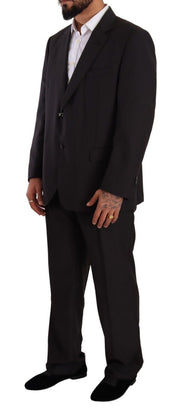 Gray Polyester Single Breasted Formal Suit