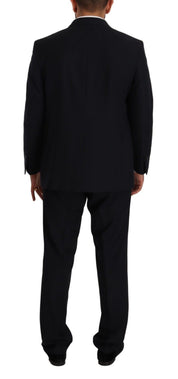 Blue Polyester Single Breasted Formal Suit