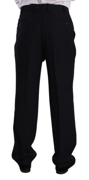 Blue Polyester Single Breasted Formal Suit