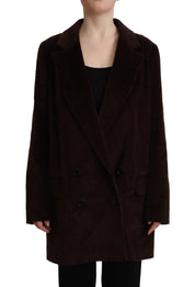 Bordeaux Corduroy Cotton Blazer Oversized Jacket