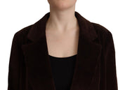 Bordeaux Corduroy Cotton Blazer Oversized Jacket